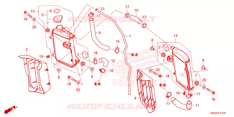 RADIATEUR Honda MOTO 450 CRF 2023  CRF450RWEP