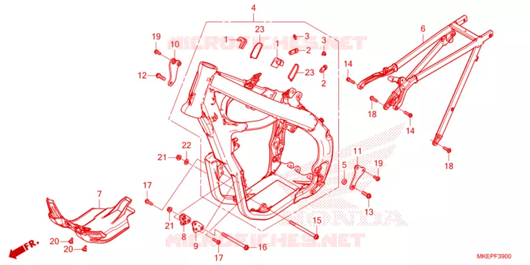 CADRE Honda MOTO 450 CRF 2023  CRF450RWEP