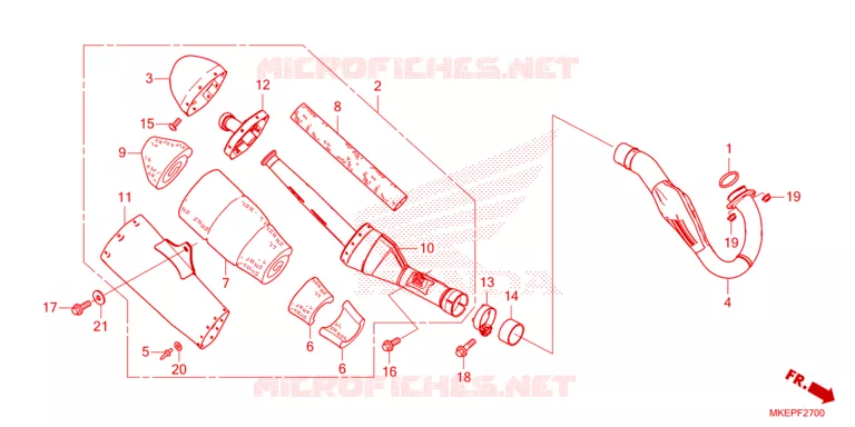 SILENCIEUX D'ECHAPPEMENT Honda MOTO 450 CRF 2023  CRF450RWEP