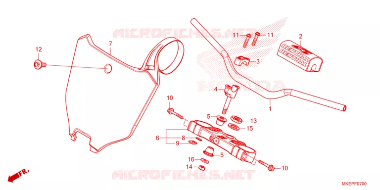 GUIDON - TE DE FOURCHE Honda MOTO 450 CRF 2023  CRF450RXP