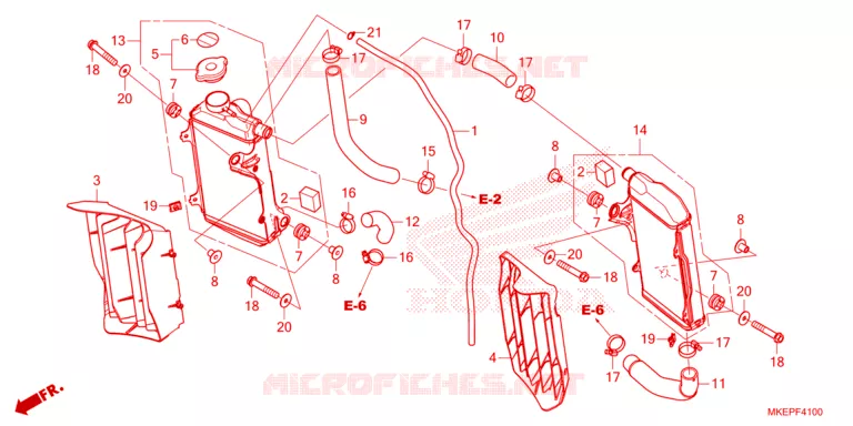 RADIATEUR Honda MOTO 450 CRF 2023  CRF450RXP