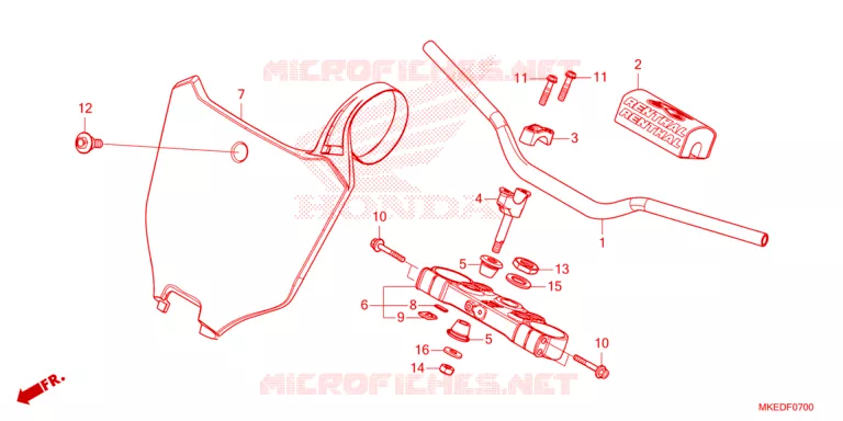 GUIDON - TE DE FOURCHE Honda MOTO 450 CRF 2023  CRF450RXP