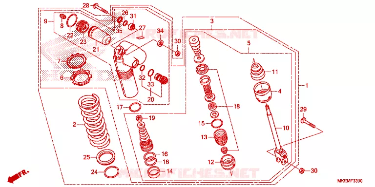 AMORTISSEUR ARRIERE Honda MOTO 450 CRF 2023  CRF450XP