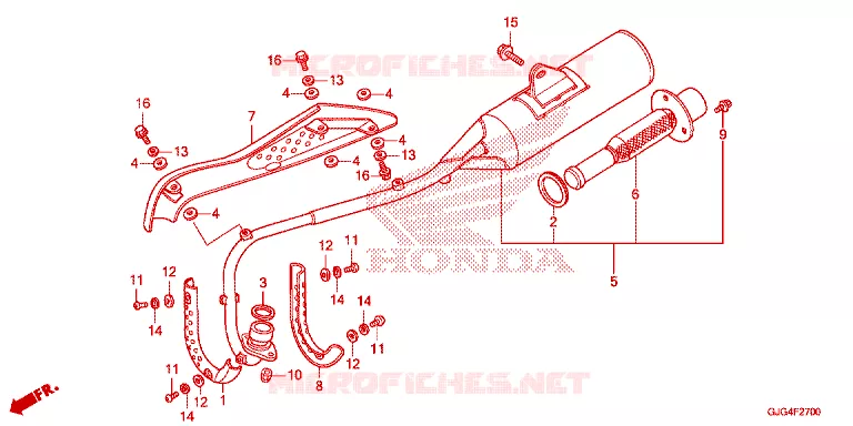 SILENCIEUX D'ECHAPPEMENT Honda MOTO 50 CRF 2023  CRF50FP