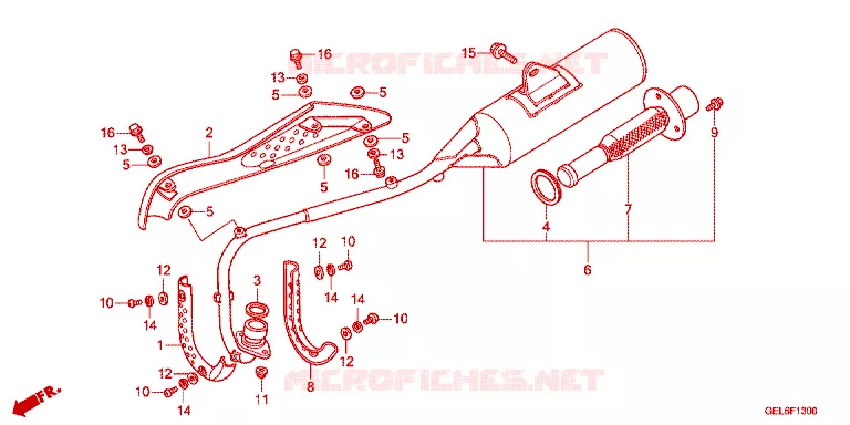 SILENCIEUX D'ECHAPPEMENT Honda MOTO 50 CRF 2023  CRF50FS