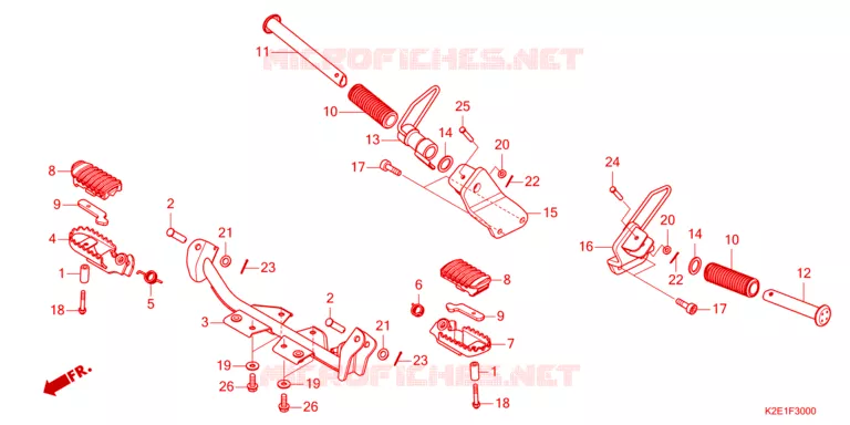 REPOSE PIED Honda MOTO 125 CT 2021  CT125AL_J