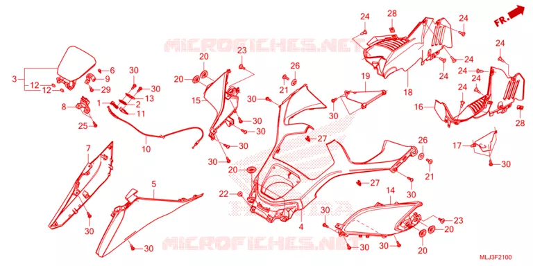 CAPOT Honda MOTO 1800 GOLD-WING 2023  GL1800DP