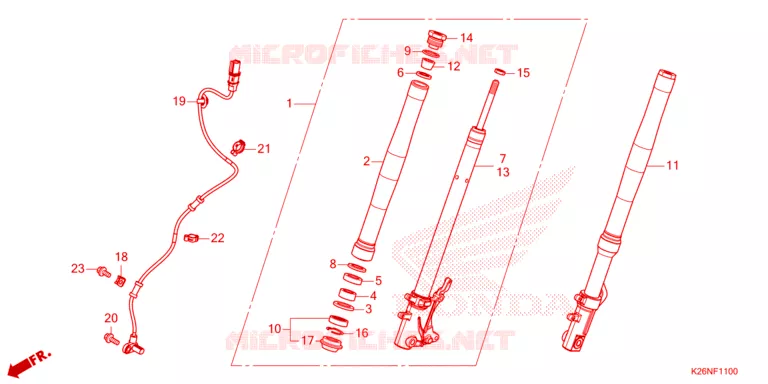 FOURCHE Honda MOTO 125 GROM 2023  MSX125AP