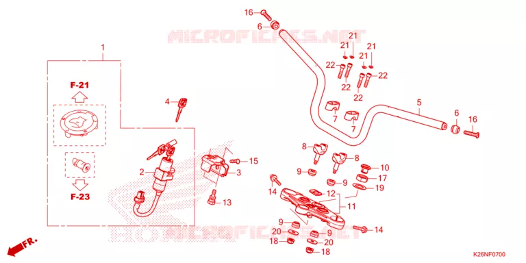 GUIDON Honda MOTO 125 GROM 2023  MSX125AP