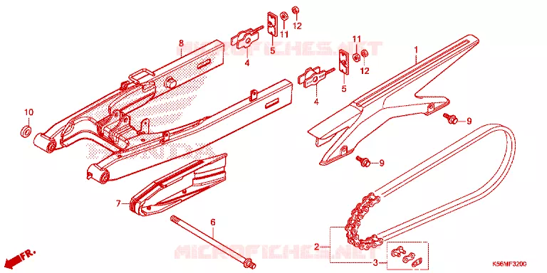 BRAS OSCILLANT Honda MOTO 150 RS 2022  FS150FN_4MA