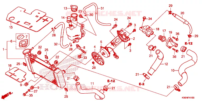 RADIATEUR Honda MOTO 150 RS 2023  FS150FN_4MA