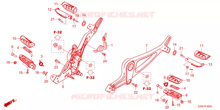 REPOSE PIED Honda MOTO 125 DAX 2024  ST125AP