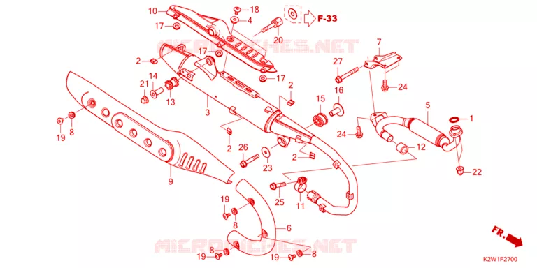 SILENCIEUX D'ECHAPPEMENT Honda MOTO 125 DAX 2023  ST125AP