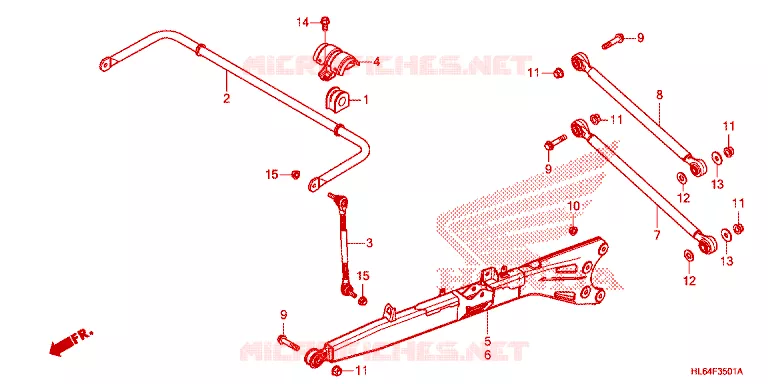 TRIANGLES - BARRE ANTI ROULIS Honda ATV 1000 TALON 2022  SXS1000S2XN