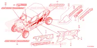 AUTOCOLLANTS pour Honda TALON 1000 X4 SPECIAL EDITION 2021
