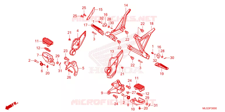 REPOSE PIED Honda MOTO 1100 AFRICA-TWIN 2022  CRF1100D4N