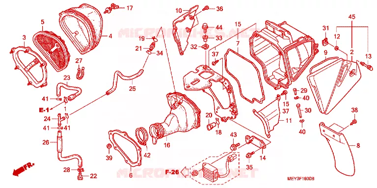 FILTRE A AIR Honda MOTO 450 CRF 2009  CRF450X9