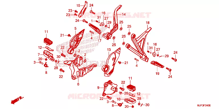 REPOSE PIED Honda MOTO 1000 AFRICA-TWIN 2016  CRF1000DG