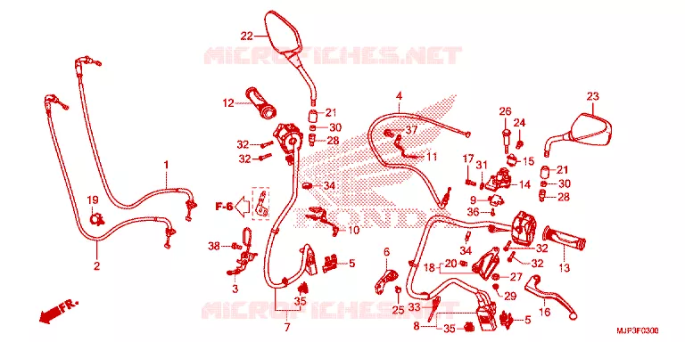 LEVIER DE GUIDON - CABLE - COMMODO Honda MOTO 1000 AFRICA-TWIN 2016  CRF1000AG