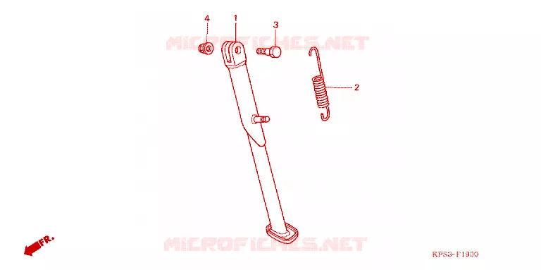 BEQUILLE LATERALE Honda MOTO 230 CRF 2003  CRF230F3
