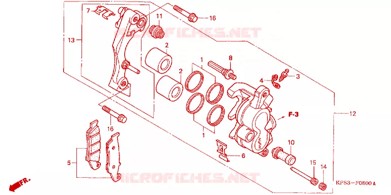 ETRIER DE FREIN AVANT Honda MOTO 230 CRF 2003  CRF230F3