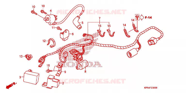 FAISCEAU DES FILS Honda MOTO 230 CRF 2003  CRF230F3