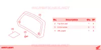 DOSSERET DE TOP CASE pour Honda X ADV 750 2023