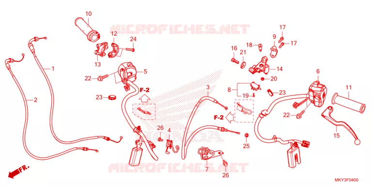 LEVIER DE GUIDON - CABLE - COMMODO Honda MOTO 650 CB 2023  CB650RAP