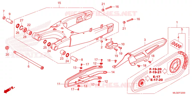 BRAS OSCILLANT Honda MOTO 1100 AFRICA-TWIN 2023  CRF1100A2P