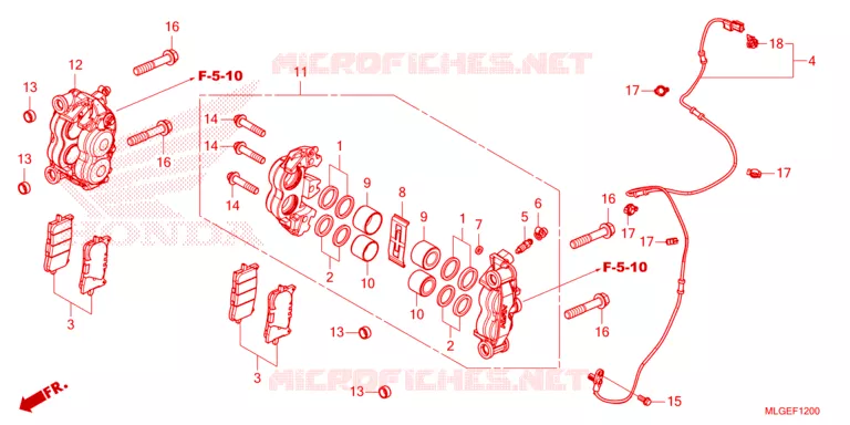 ETRIER DE FREIN AVANT Honda MOTO 1100 AFRICA-TWIN 2023  CRF1100A2P