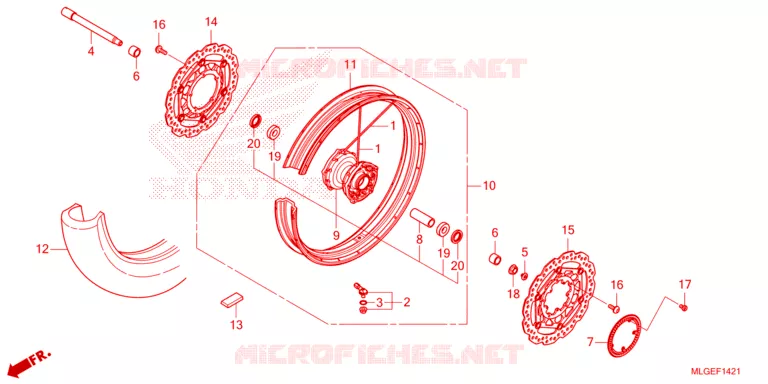 ROUE AVANT Honda MOTO 1100 AFRICA-TWIN 2023  CRF1100A2P