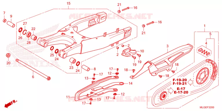 BRAS OSCILLANT Honda MOTO 1100 AFRICA-TWIN 2023  CRF1100AP