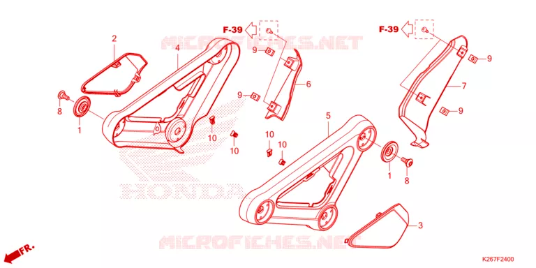 COUVERCLES LATERAUX Honda MOTO 125 MSX 2023  MSX125AP