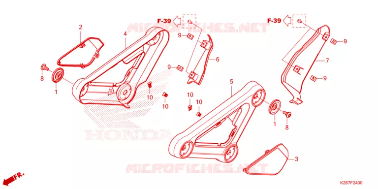 COUVERCLES LATERAUX Honda MOTO 125 MSX 2023  MSX125AP