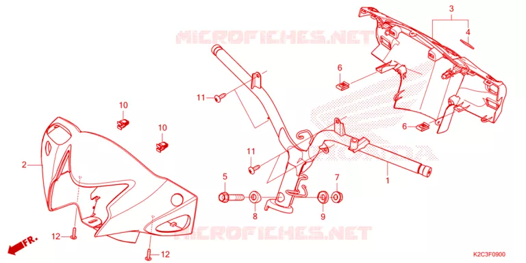 GUIDON - CARENAGE Honda SCOOTER 110 DIO 2021  NSC110M