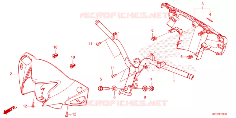 GUIDON - CARENAGE Honda SCOOTER 110 DIO 2023  NSC110P