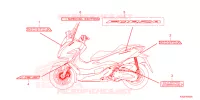 AUTOCOLLANTS pour Honda FORZA 125 TOP BOX 2023