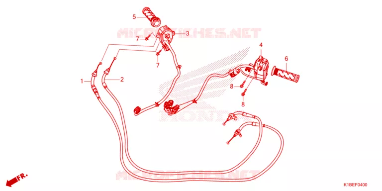 COMMODO - LEVIER - CABLE Honda SCOOTER 350 FORZA 2024  NSS350AP