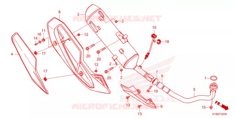 SILENCIEUX D'ECHAPPEMENT Honda SCOOTER 350 FORZA 2024  NSS350AP
