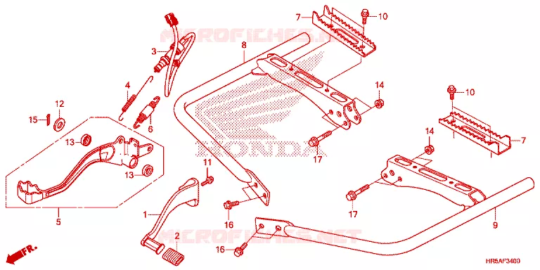 PEDALE - REPOSE PIED Honda ATV 520 FOURTRAX 2023  TRX520FM6P