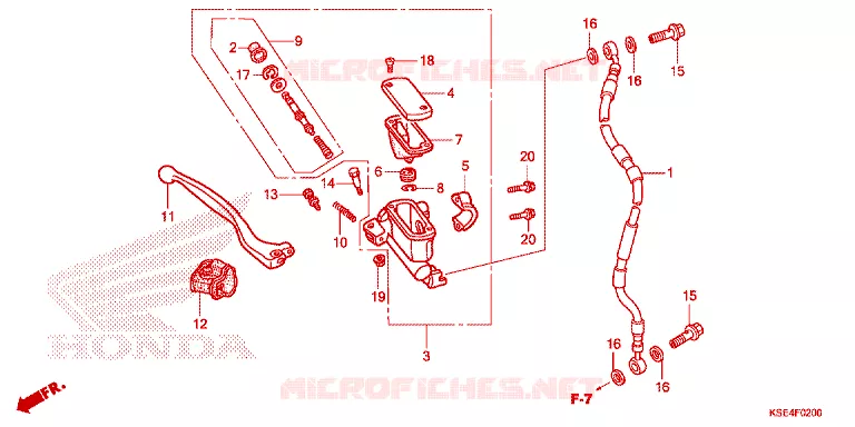 MAITRE CYLINDRE DE FREIN AVANT Honda MOTO 150 CRF 2009  CRF150R9