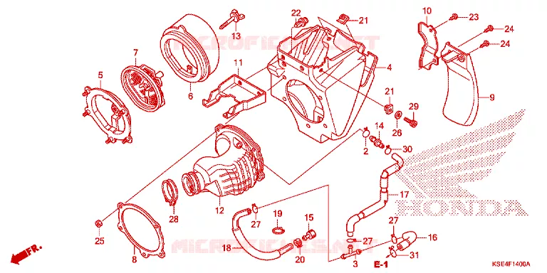 FILTRE A AIR Honda MOTO 150 CRF 2008  CRF150RB8