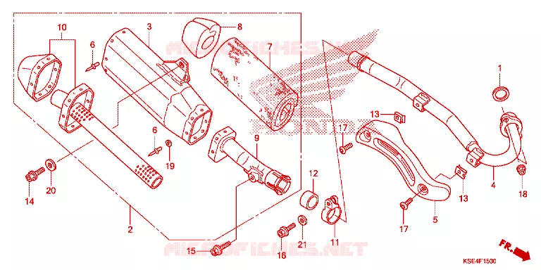 SILENCIEUX D'ECHAPPEMENT Honda MOTO 150 CRF 2008  CRF150RB8