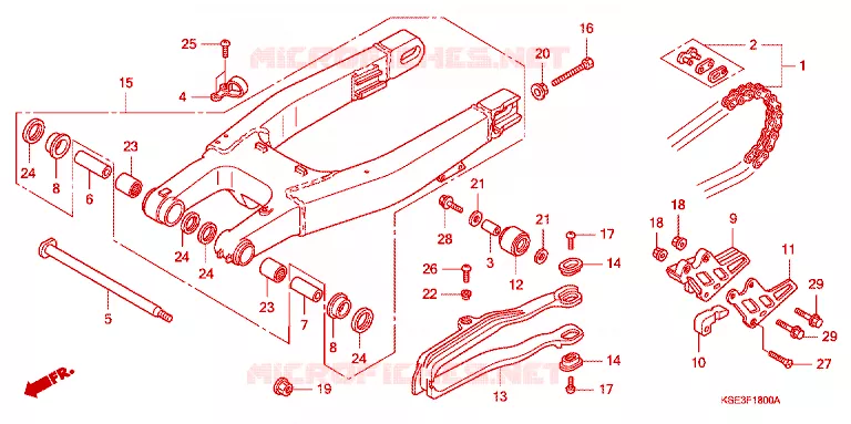 BRAS OSCILLANT Honda MOTO 150 CRF 2009  CRF150R9