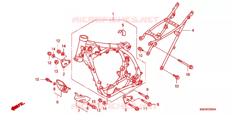 CADRE Honda MOTO 150 CRF 2009  CRF150R9