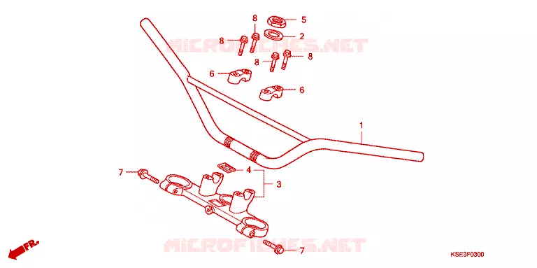 GUIDON - TE DE FOURCHE Honda MOTO 150 CRF 2010  CRF150R9