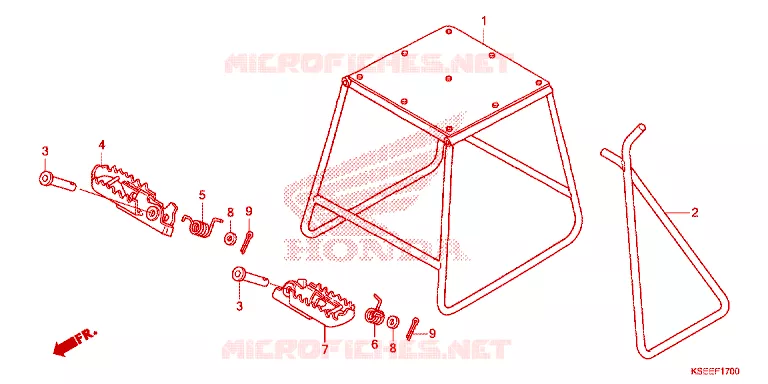 BEQUILLE - REPOSE PIEDS Honda MOTO 150 CRF 2014  CRF150RE