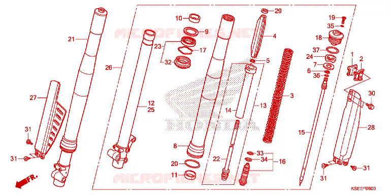 FOURCHE Honda MOTO 150 CRF 2014  CRF150RE