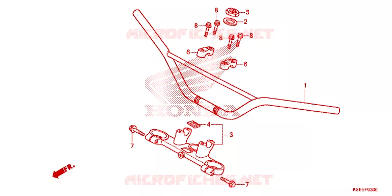 GUIDON - TE DE FOURCHE Honda MOTO 150 CRF 2016  CRF150RE