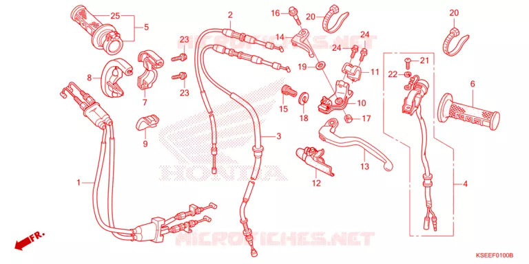 LEVIER DE GUIDON - CABLE - COMMODO Honda MOTO 150 CRF 2017  CRF150RE